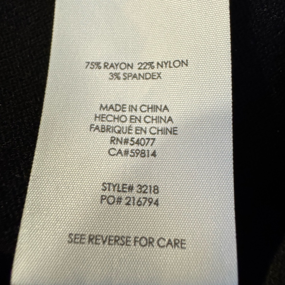 Cabi Utility Skirt. Black ponte knit. Size 16. - Picture 5 of 6